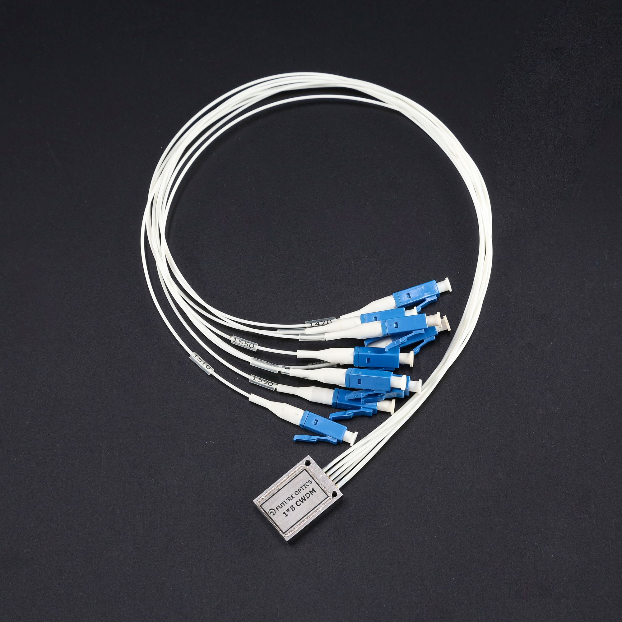 8 channels 1271-1411nm, 3D free space, unilateral fiber outlet,1.2dB typical IL,