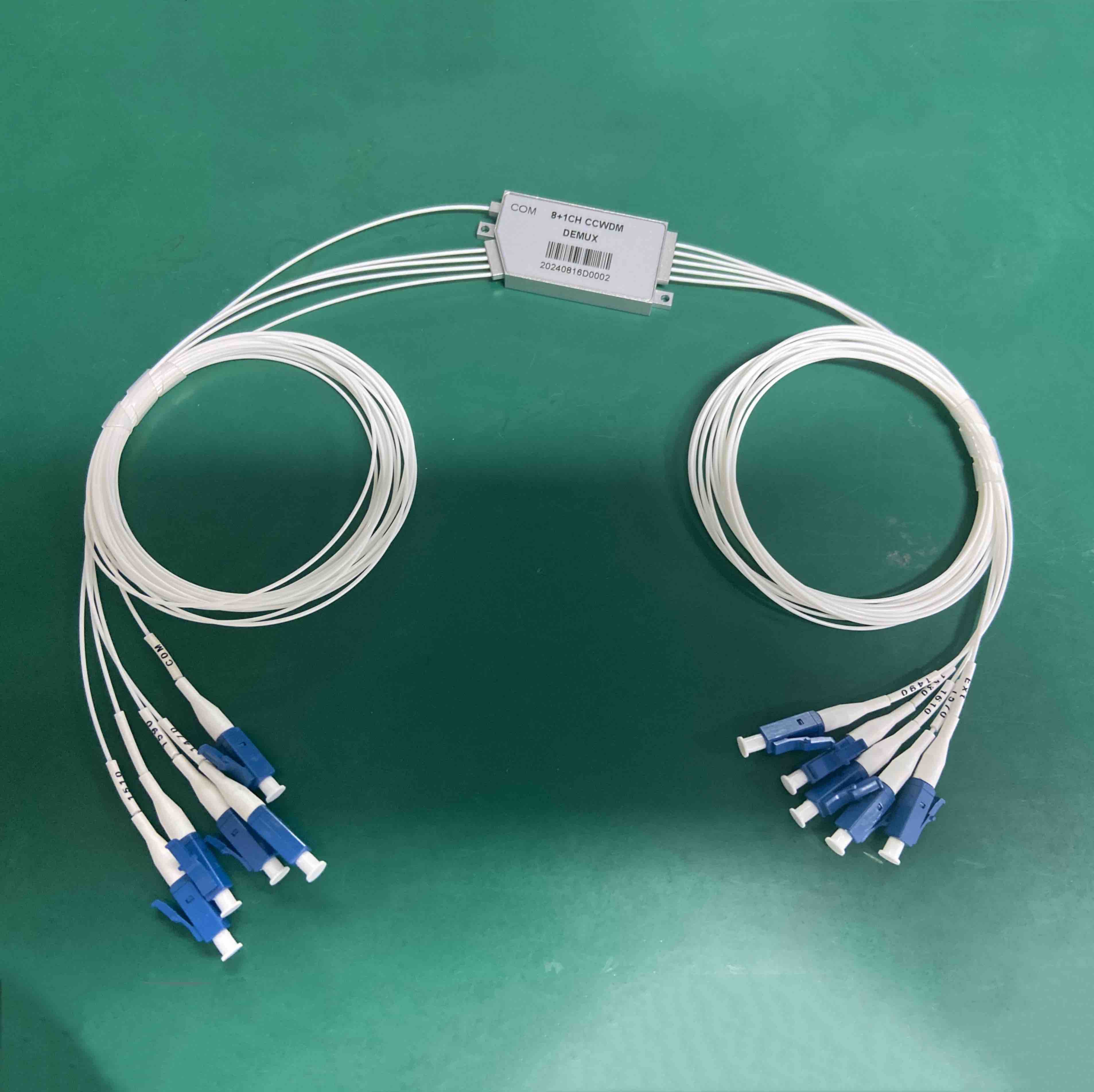 8通道1470-1610nm或ITU，典型插损1.6dB，自由空间二维平面结构设